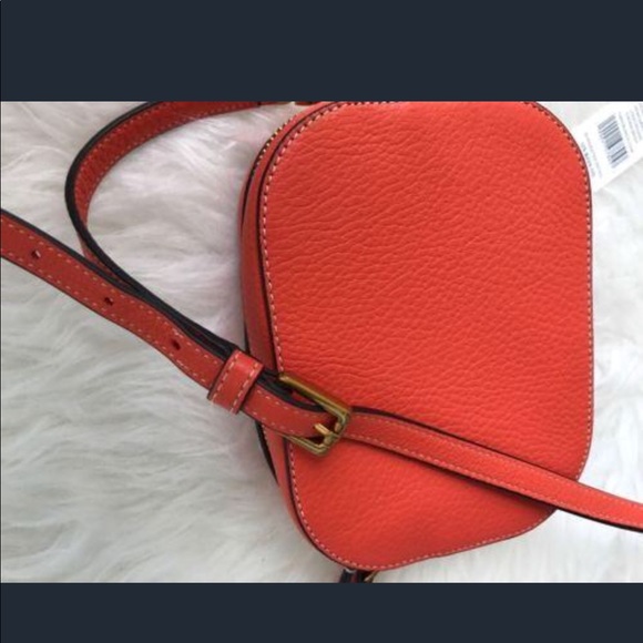 NWT Tory Burch Perforated Small Crossbody Orange - Picture 7 of 8
